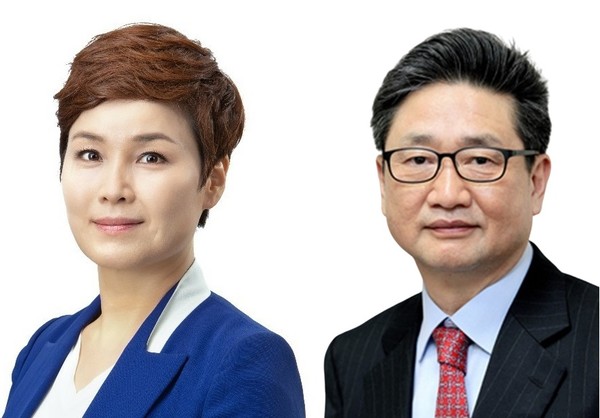 임오경 국회의원(왼쪽)과 박보균 문화체육관광부 장관.